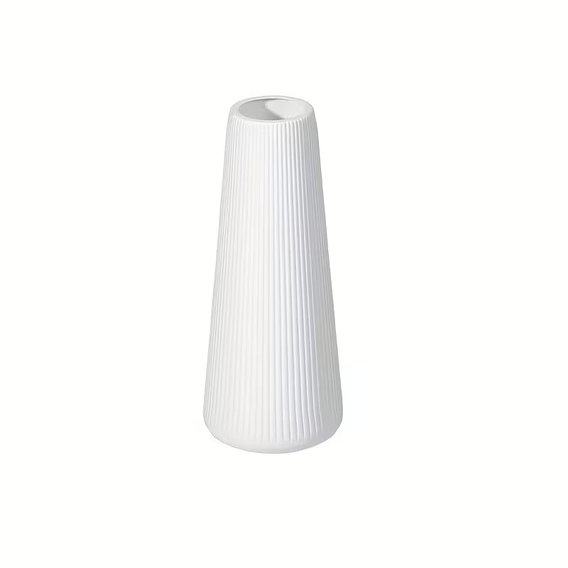 piece set of plastic striped vase combination, 3 sizes (small/medium/large), Scandinavian modern style home table decoration, durable and strong, suitable for placing dried flowers