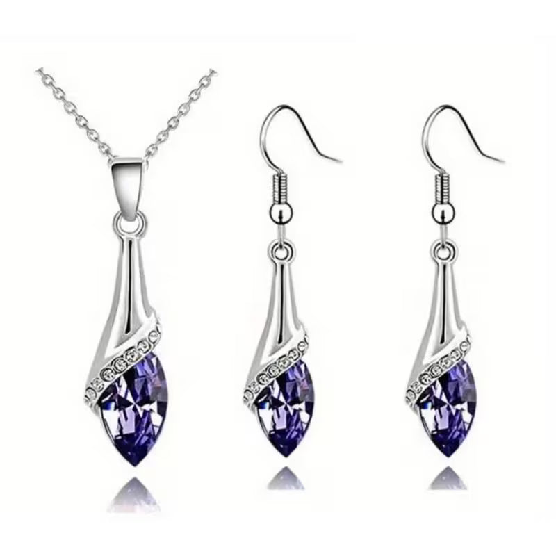 Angel water eye pendant necklace earring fashion jewelry set dropshipping brithday gift lover bithday summer beach