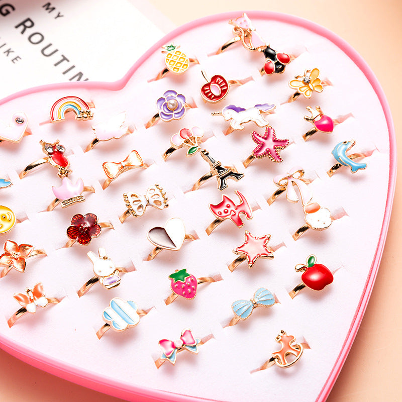 Children's Jewelry Alloy Ring Cute And Beautiful Mix