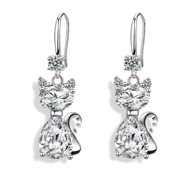 Womens Trendy Zircon Stud Earrings