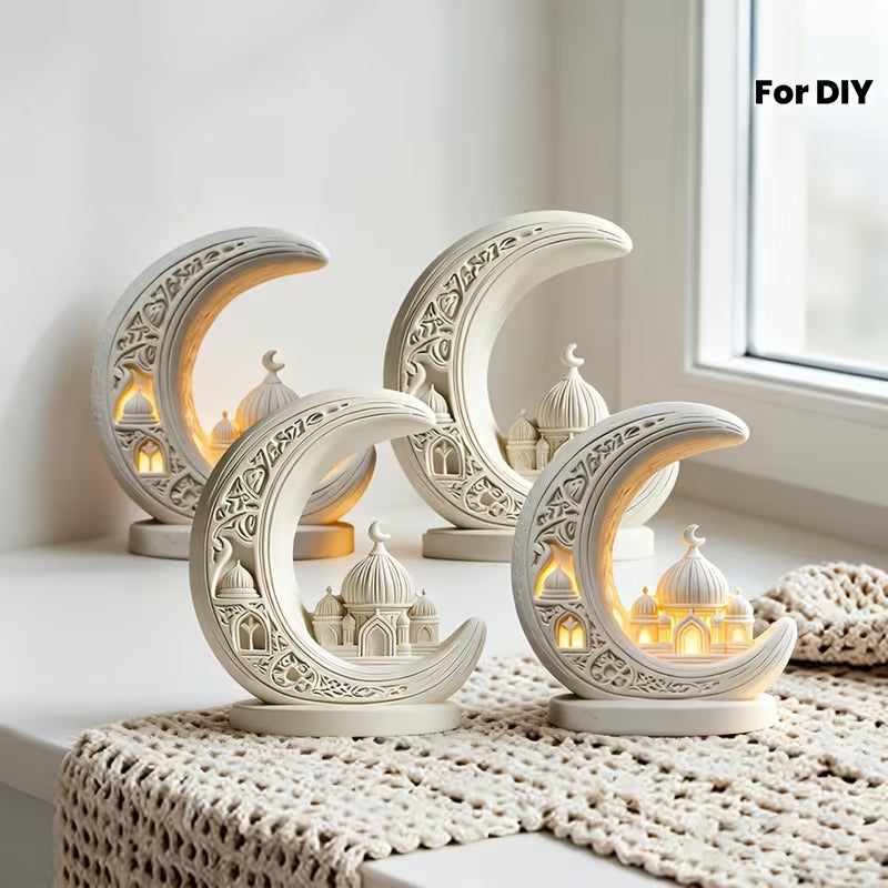 Ramadan Series Silicone Mold, Candle Molds, Suitable for DIY Crafts Such as Candles, Plaster, Handmade Soaps, And Aromatherapy Products. Ideal for Ramadan, Valentine's Day, Spring, Mother's Day, And Easter