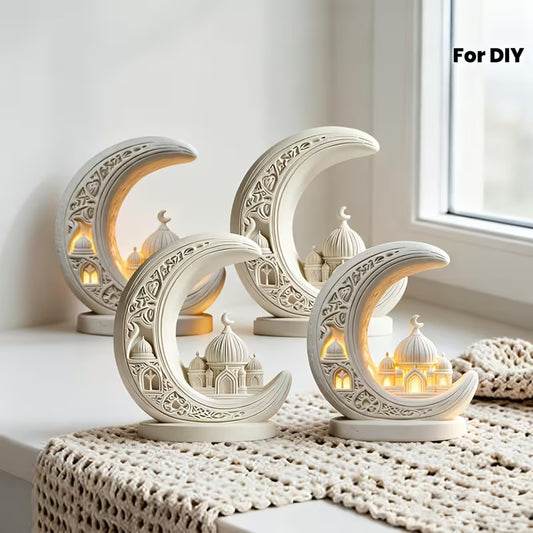 Ramadan Series Silicone Mold, Candle Molds, Suitable for DIY Crafts Such as Candles, Plaster, Handmade Soaps, And Aromatherapy Products. Ideal for Ramadan, Valentine's Day, Spring, Mother's Day, And Easter