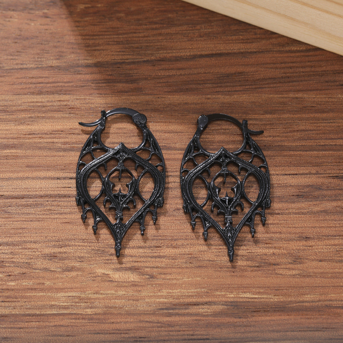 Womens Retro Irregular Hollow-Out Design Earrings