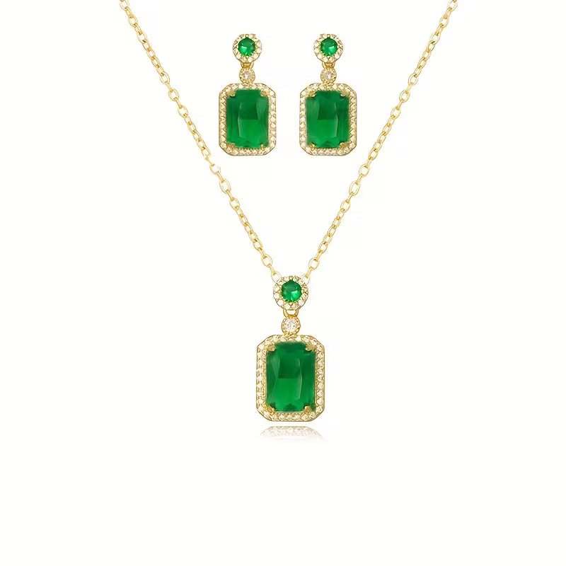Luxury Fashion Wedding Party 2pcs Jewelry Set Daily Accessories Gift, for Teenager