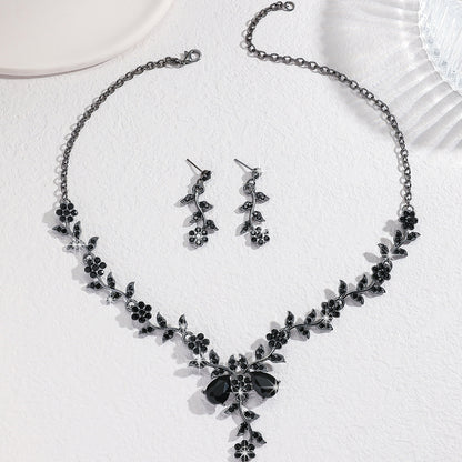 Women's Bridal Accessory Necklace And Earrings Set