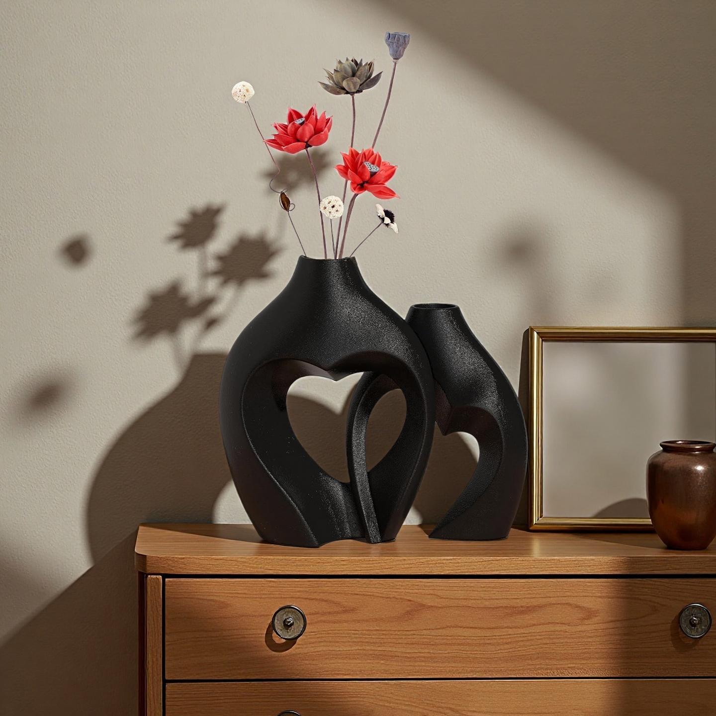 Elegant Geometric Design Flower Vase Set, Ideal Home Decor Accessory, Perfect Desktop Centerpiece, Modern Fashionable Floral Arrangement