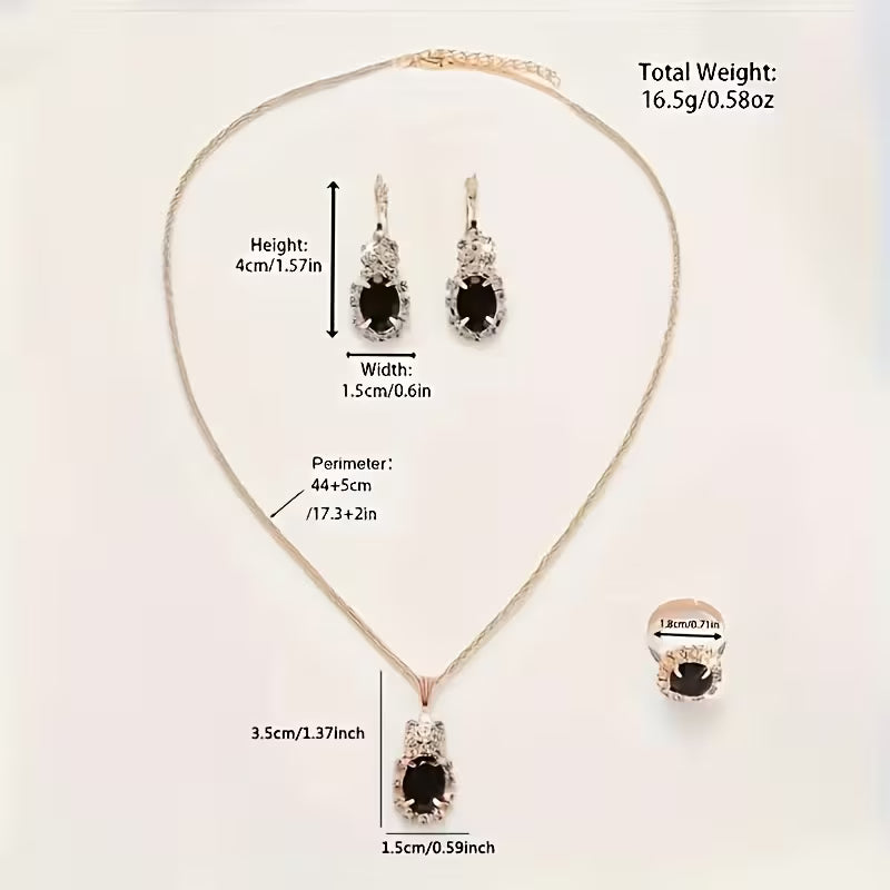 A 5pcs Set Featuring a Women'S Sparkling Rhinestone Quartz Watch with Simulated Faux Leather, Along with a Jewelry Set. It Has a Stylish Round Dial And a Zinc Alloy Case, Making It a Perfect Gift for Mother'S Day, Birthdays, Ramadan