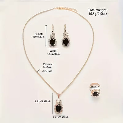 A 5pcs Set Featuring a Women'S Sparkling Rhinestone Quartz Watch with Simulated Faux Leather, Along with a Jewelry Set. It Has a Stylish Round Dial And a Zinc Alloy Case, Making It a Perfect Gift for Mother'S Day, Birthdays, Ramadan