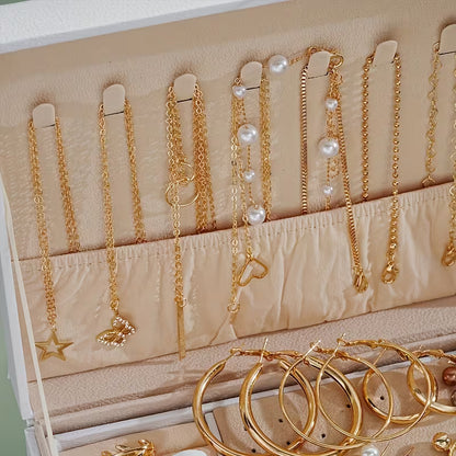 A Set of 86 Fashionable And Elegant Jewelry Pieces for Women, Including Necklaces, Earrings, Rings, And Studs, Perfect for Everyday Wear, Versatile for Holidays, And Trendy Gifts (Without a Box)