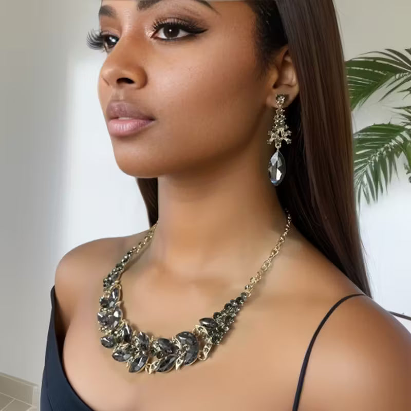 Fashion Necklace Evening Dress Popular Rhinestone Glass Necklace