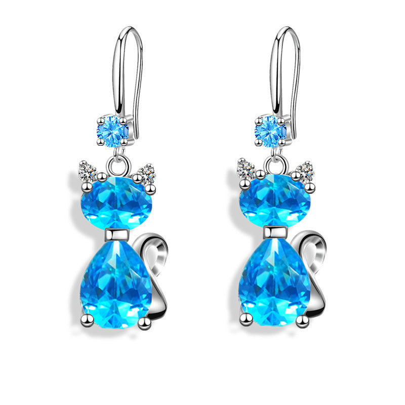 Womens Trendy Zircon Stud Earrings