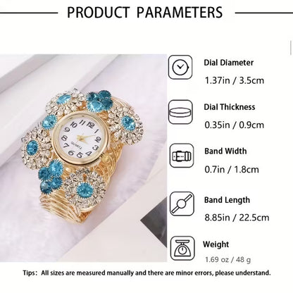 6pcs Women'S Watch Set Fashion Casual Trendy Women'S Quartz Wristwatch and Jewelry Set, Casual Dress, Fashionable Wristwatch, Women'S Wristwatch, Gift for Her
