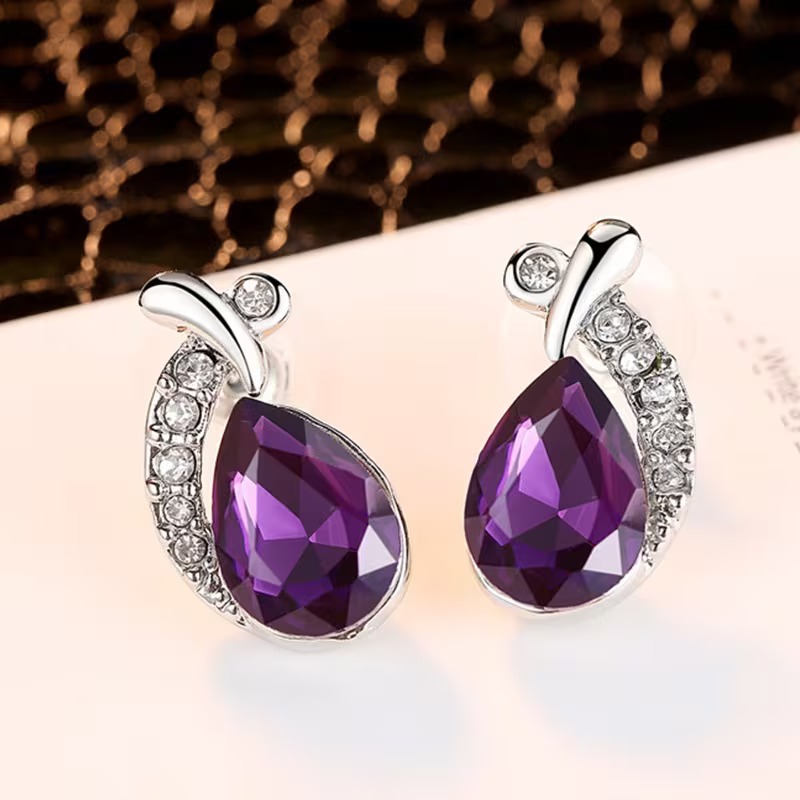 European And American Fashion Exquisite Mermaid Necklace Earrings Banquet Wedding Jewelry Set Temperament Necklace Earrings 2pcs Set Holiday Party Gift