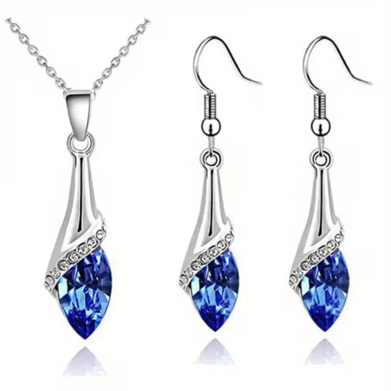 Angel water eye pendant necklace earring fashion jewelry set dropshipping brithday gift lover bithday summer beach