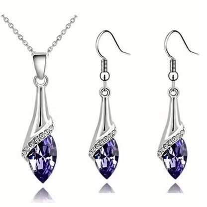 Angel water eye pendant necklace earring fashion jewelry set dropshipping brithday gift lover bithday summer beach