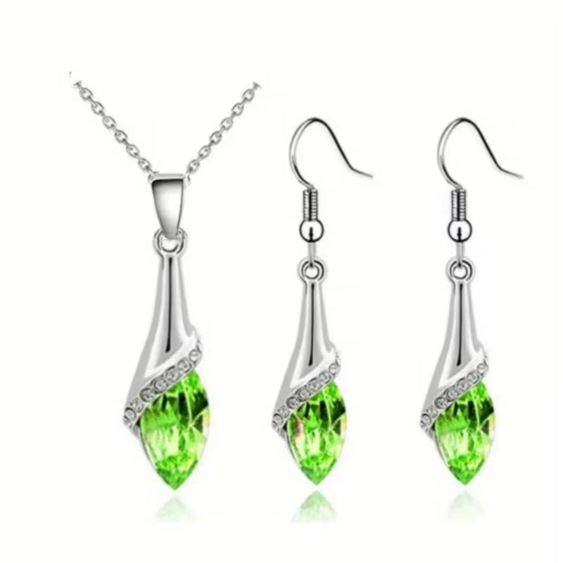 Angel water eye pendant necklace earring fashion jewelry set dropshipping brithday gift lover bithday summer beach