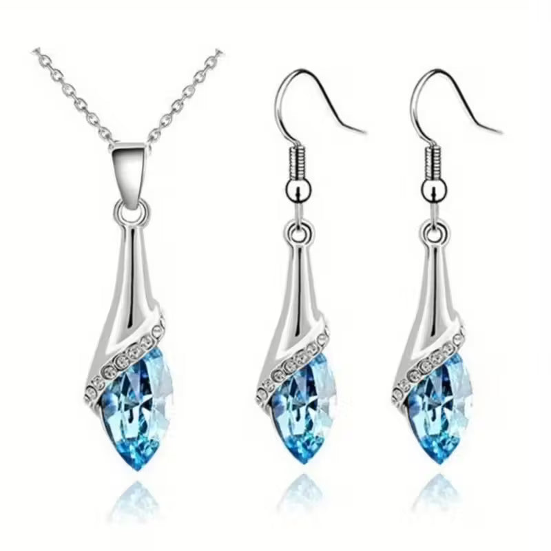 Angel water eye pendant necklace earring fashion jewelry set dropshipping brithday gift lover bithday summer beach