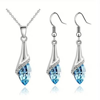 Angel water eye pendant necklace earring fashion jewelry set dropshipping brithday gift lover bithday summer beach