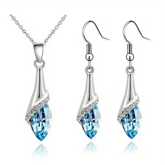 Angel water eye pendant necklace earring fashion jewelry set dropshipping brithday gift lover bithday summer beach