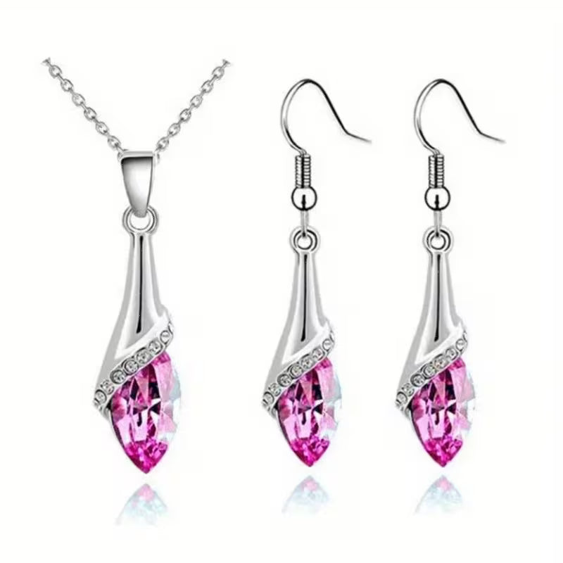 Angel water eye pendant necklace earring fashion jewelry set dropshipping brithday gift lover bithday summer beach