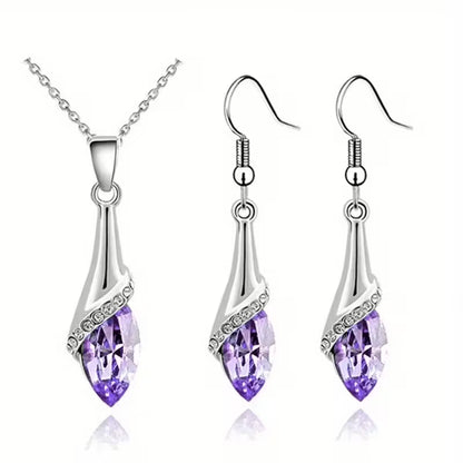 Angel water eye pendant necklace earring fashion jewelry set dropshipping brithday gift lover bithday summer beach