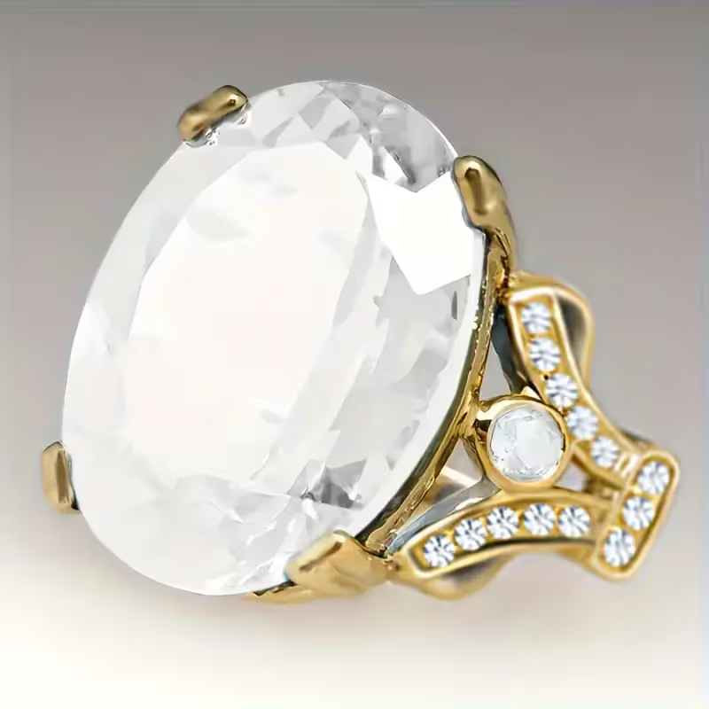 Elegant Eternity Promise Ring with Sparkling Cubic Zirconia - Luxurious Double-Sided Design, Perfect for Engagement & Wedding, December Birthstone