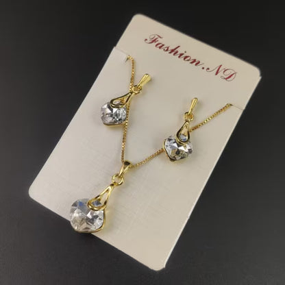 A Necklace And a Pair of Earrings, a Personalized Mother'S Day Gift Set Featuring Square Glass Jewelry