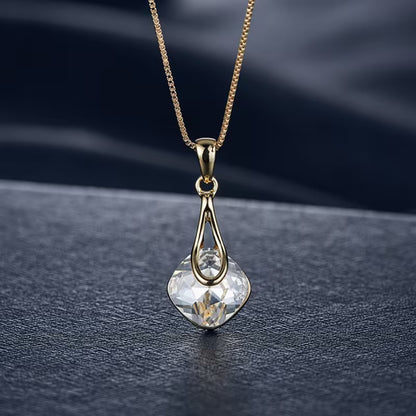 A Necklace And a Pair of Earrings, a Personalized Mother'S Day Gift Set Featuring Square Glass Jewelry