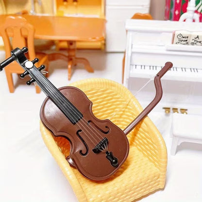 Miniature Violin with Bow - Perfect Mini Musical Instrument for Decoration and Collectors