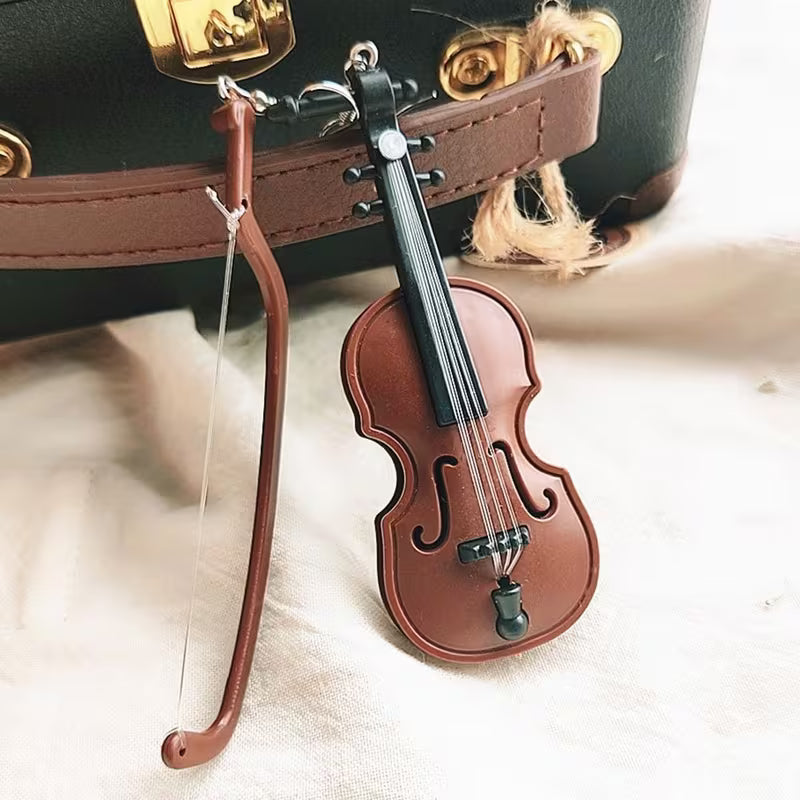 Miniature Violin with Bow - Perfect Mini Musical Instrument for Decoration and Collectors