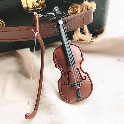 Miniature Violin with Bow - Perfect Mini Musical Instrument for Decoration and Collectors