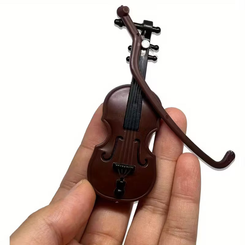 Miniature Violin with Bow - Perfect Mini Musical Instrument for Decoration and Collectors
