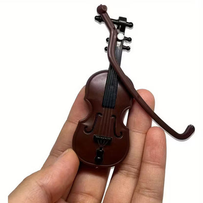 Miniature Violin with Bow - Perfect Mini Musical Instrument for Decoration and Collectors