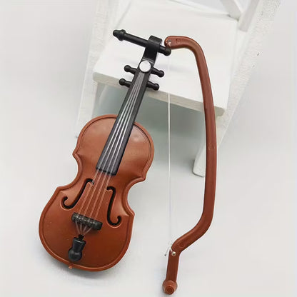 Miniature Violin with Bow - Perfect Mini Musical Instrument for Decoration and Collectors