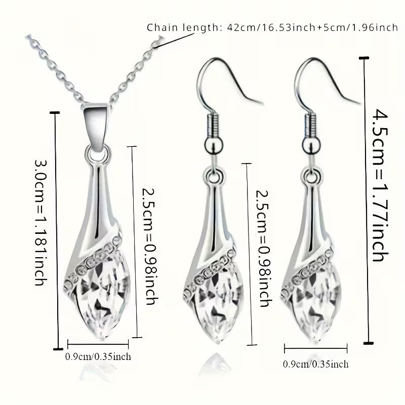 Angel water eye pendant necklace earring fashion jewelry set dropshipping brithday gift lover bithday summer beach