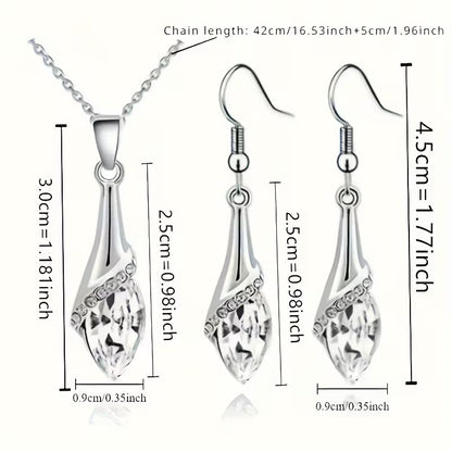 Angel water eye pendant necklace earring fashion jewelry set dropshipping brithday gift lover bithday summer beach