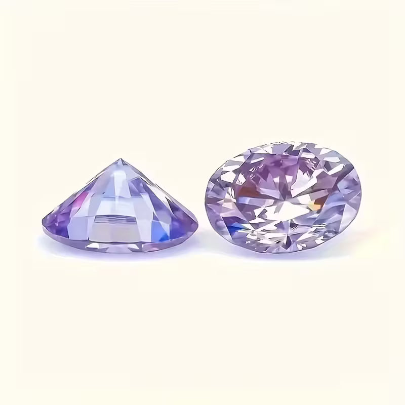 A Set of Three Purple Glass Crystal Additions, Suitable for Jewelry Making, Necklaces, And Earrings - Geometric Shaped Jewelry Components And Parts
