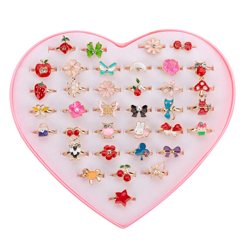 Children's Jewelry Alloy Ring Cute And Beautiful Mix