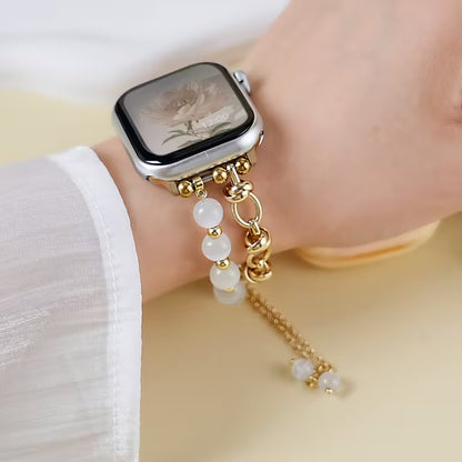 1pc Women's Elegant Cat-Eye Stone Bracelet Compatible for Apple Watch 38mm/40mm/41mm/42mm/44mm/45mm/46mm/49mm & Ultra/S10/S9/8/7/6/5/4/3/2/1 Smartwatch Strap - Alloy Chain, Compatible with (Watch Not Included) - Stylish Gift for Girlfriends, Wrist