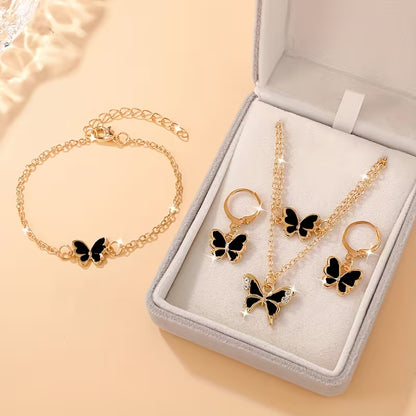Set of 4 Women'S Stylish Square Jewelry Including a Dazzling Necklace, Ring, And Earrings, Perfect for Valentine'S Day, Weddings, Or Mother'S Day Gifts