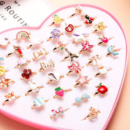 Children's Jewelry Alloy Ring Cute And Beautiful Mix