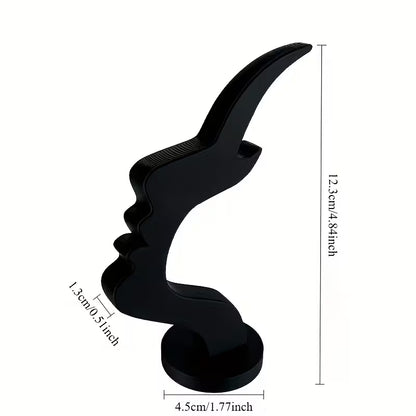 Side Profile Shaped Glasses Holder, Uniquely Curved Eyeglass Frame Stand, a Safe And Artistic Storage Solution That Enhances Desktop Or Nightstand Decor, Practical Minimalist Black Design, Holiday Gift, Christmas Present