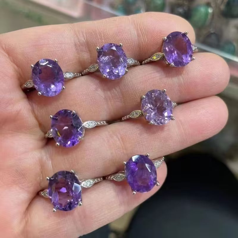 on 8Mmx10Mm Purple Jewelry-Making Style Glass Crystals, Geometric Bead Craft Supplies, Necklace And Earring Additions, Jewelry-Making Art Materials