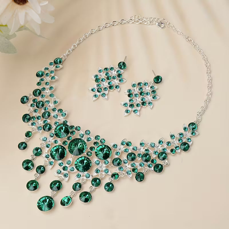Bride Jewelry, Women's Wedding Dress, Wedding Accessories, Baroque Style Tassels, Rhinestones, Necklaces, Earrings, Wedding Sets, Stage Performances, Necklaces