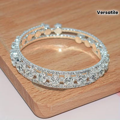 Sparkling European and American Bridal Versatile Openwork Bracelet for Women