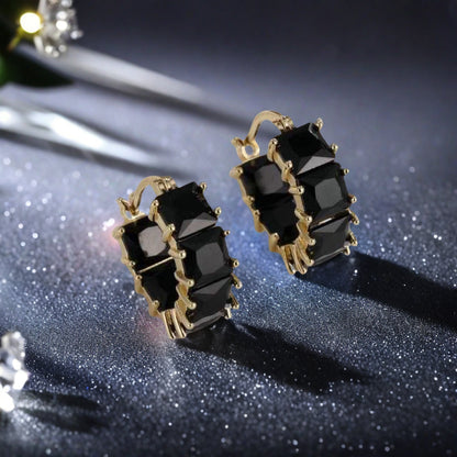 Crystal All-Match Ear Clips Copper-Set Zircon Earrings For Women