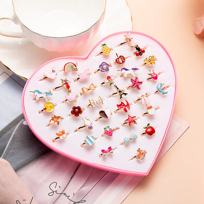 Children's Jewelry Alloy Ring Cute And Beautiful Mix
