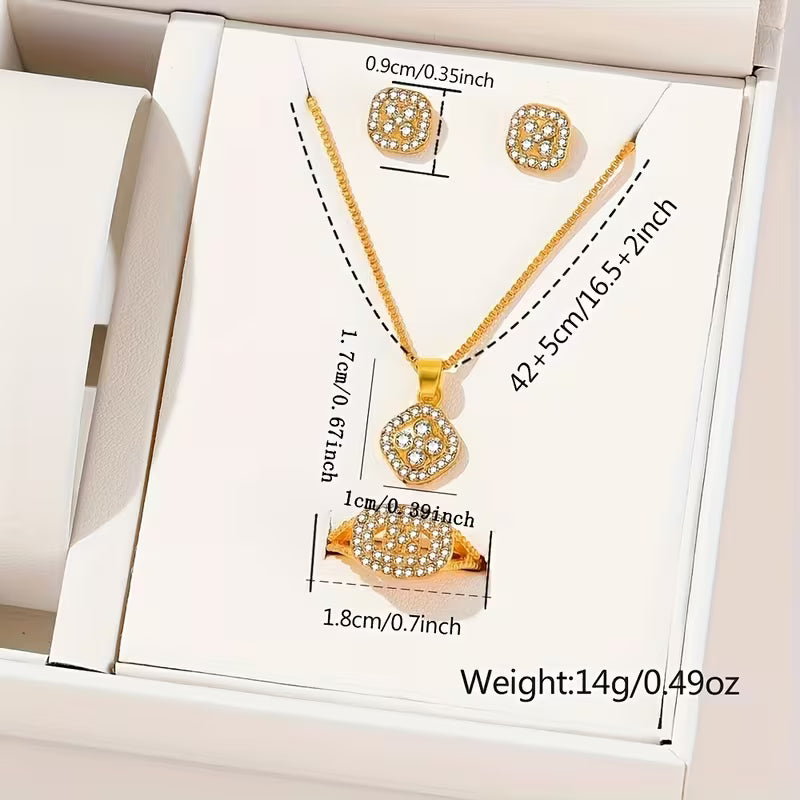 6pcs Set of Elegant Gold-Tone Round Alloy Quartz Watches for Women, a Classic And Versatile Choice