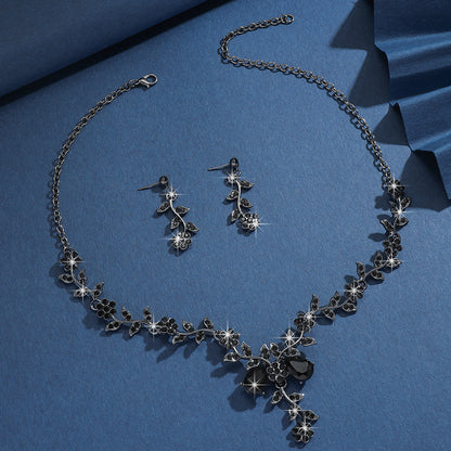 Women's Bridal Accessory Necklace And Earrings Set