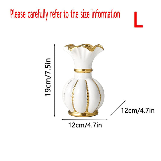 Nordic Modern Creative Ceramic Flower Vase, Home Living Room Dining Table Desktop Decoration, Christmas Festival Decorative Pot